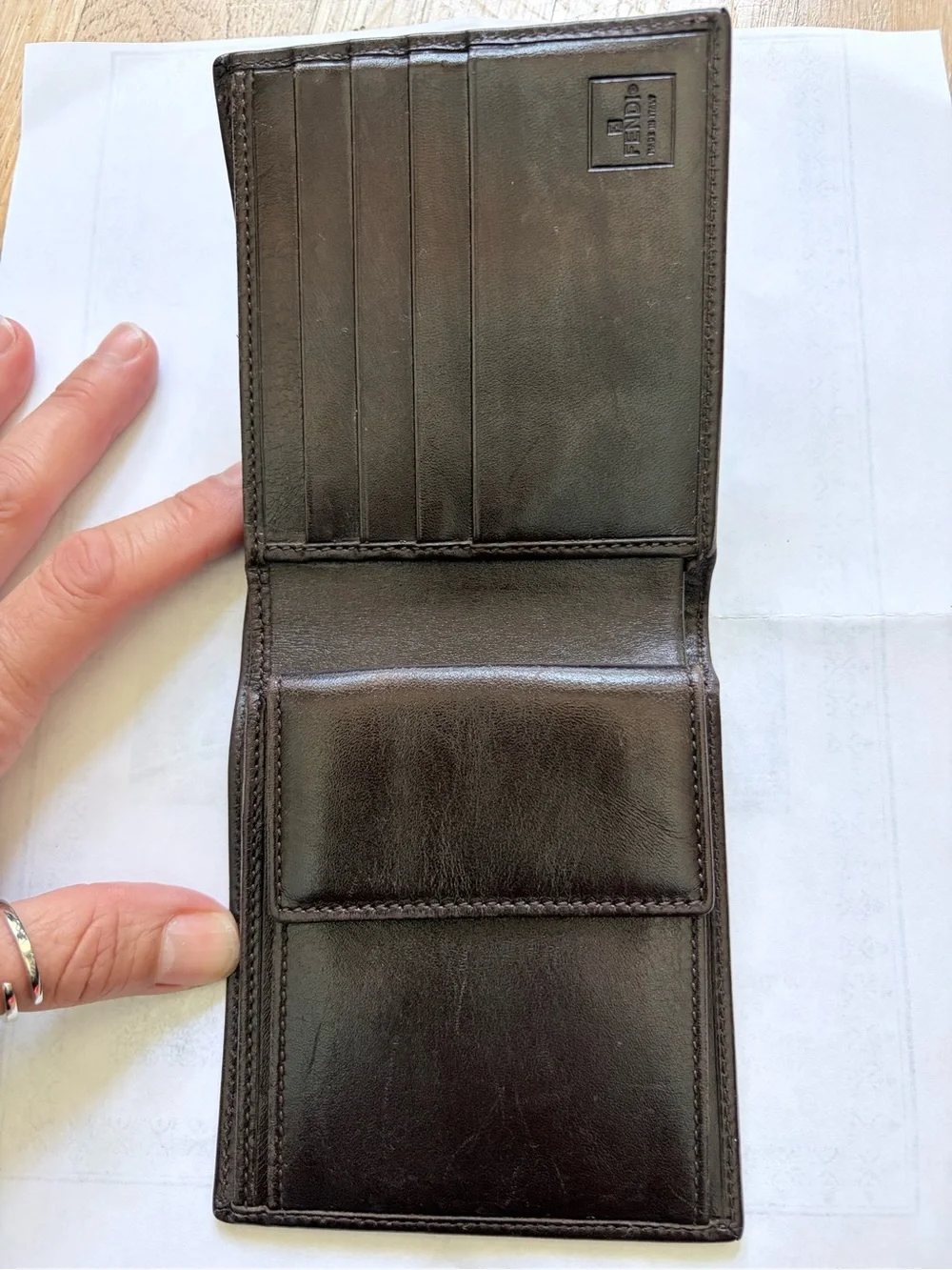 Fendi Men’s FF Canvas Bifold Card Holder